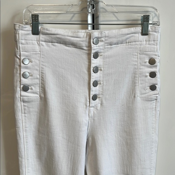 J BRAND Natasha White Button-Detail Women's Skinny Jeans, Size 30 - Picture 11 of 15